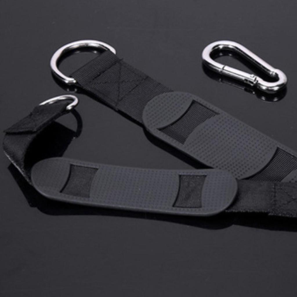 Pull-up Bar Strap with Rubber Pad Anti-Slip Hanging Carabiner for