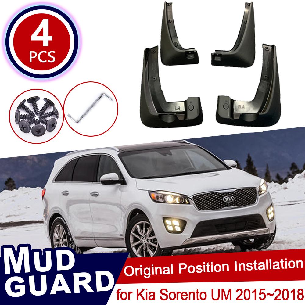 

Для Kia Sorento 3 UM 2015 ~ 2018 аксессуары брызговики автомобиля брызговики переднее и заднее колесо брызговик крыло винты для брызговика 2016