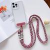 Three-Strand Braided Long Lanyard Crossbody for Phone Universal Colorful Hanging Rope Anti-Lost Strap for Mobile Cell Phone