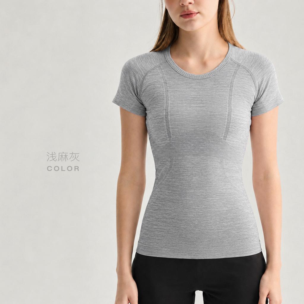 Summer Yoga Short-sleeved Running Sports T-shirt Women's Tight Yoga Clothes Top Professional Pilates Training Fitness Clothes