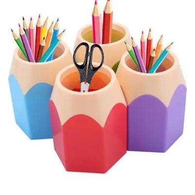 Bleistiftförmiger Make-up-Pinselhalter Stifteköcher Büro Schreibwaren Aufbewahrungsorganizer Schulsachen für Kinder Stiftehalter
