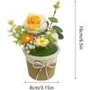 Knitting Crochet Rose Flowers Potted Plants, Mini Cute Home Desktop Decorations and Gifts for Friends, Classmates, Teacher - Christmas, Birthday Gift