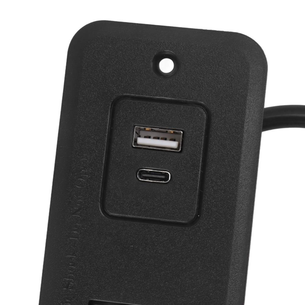 Built-In Desk Power Socket USB-C Table Power Strip Multiple Outlets Recessed Power Strip  Home