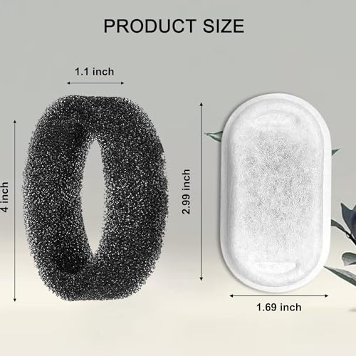 Cat Water Fountain Filter 8 12 16 Pack with Sponges   Compatible with 108 3.2L and 64oz 2L Stainless Steel Pet Water Fountains   Replacement Cat Foun
