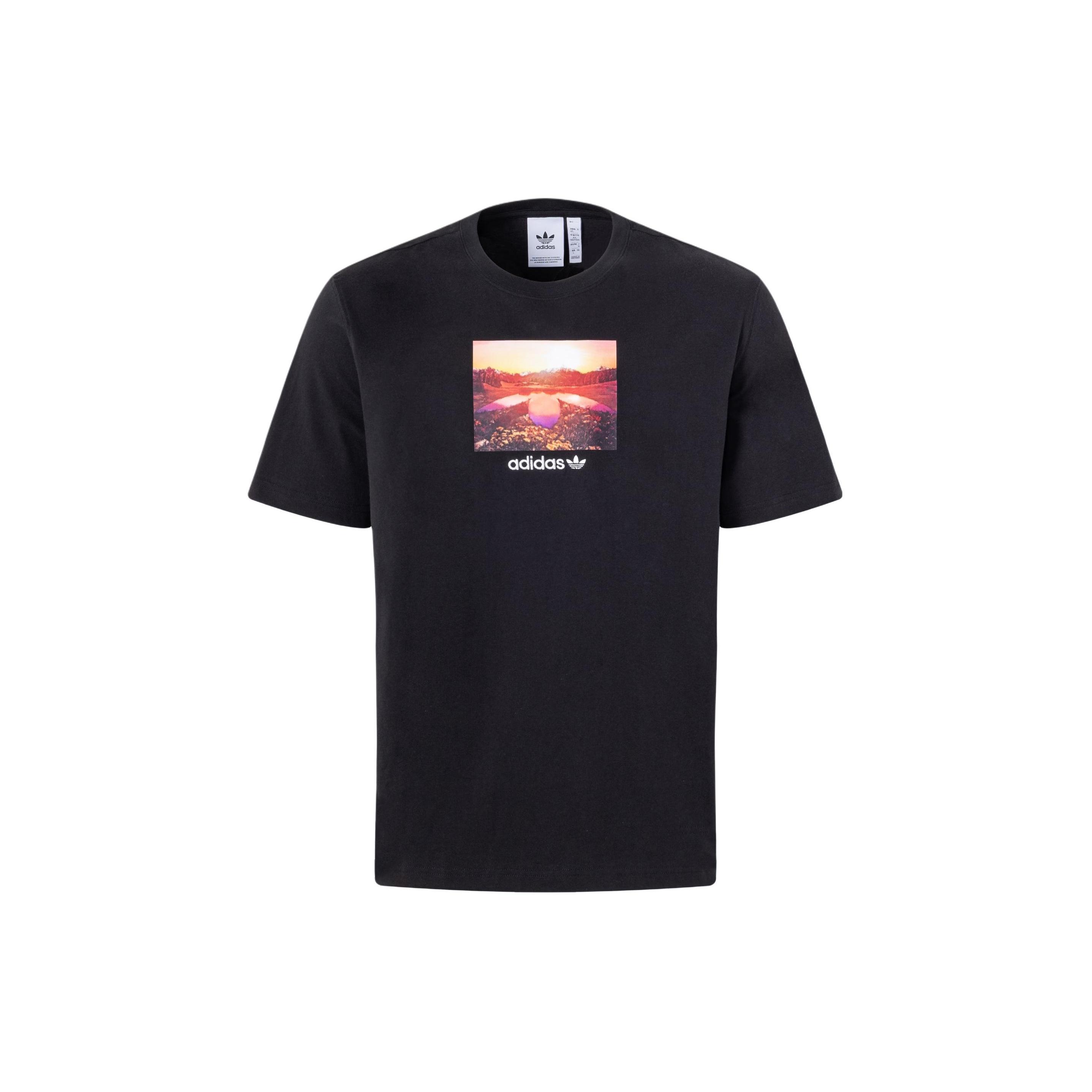 adidas Sunset Graphic T-shirt Asia Sizing  Black  Men s JF2857 S