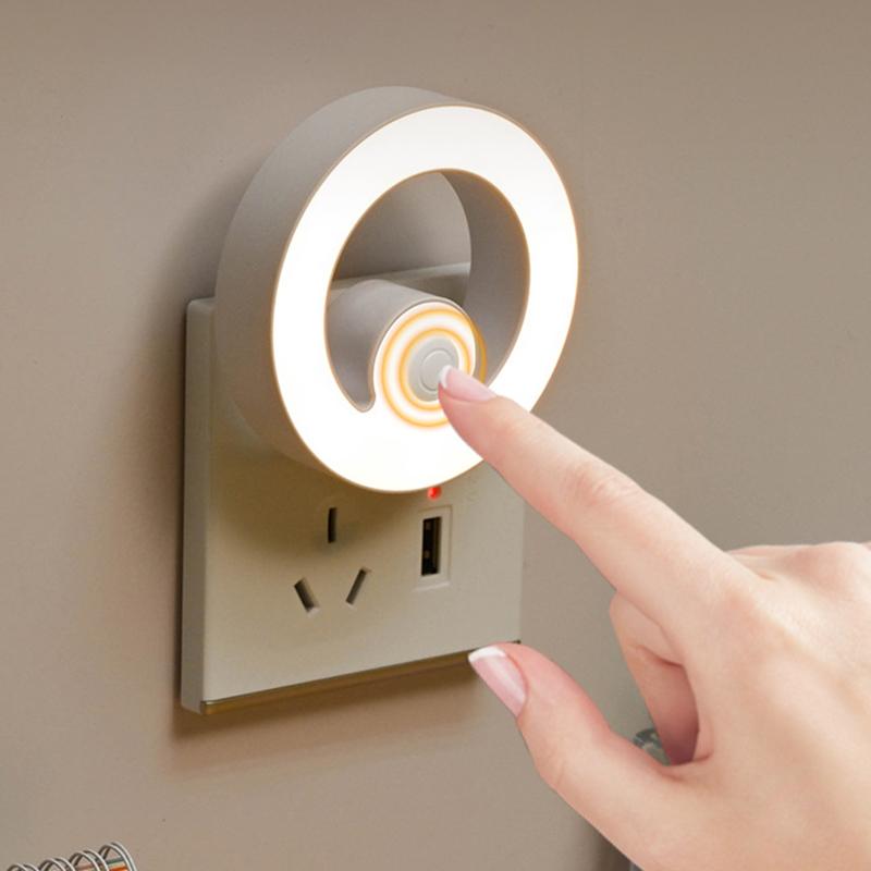 Electric Night Light With Cartoon Design Switch LED Night Light Socket Bedside/Bedroom/Nursing Light Multiple Colors Available