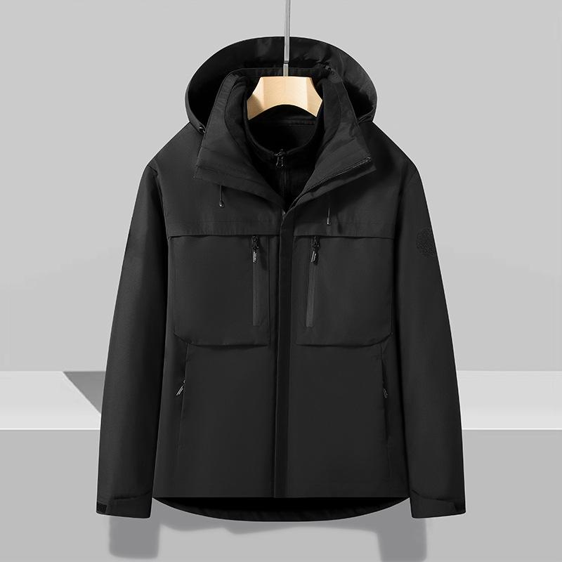 Couples Outdoor Three-in-one Jacket Fleece Liner Waterproof Detachable Coat Outdoor Mountaineering Ice Climbing Man In Autumn and Winter