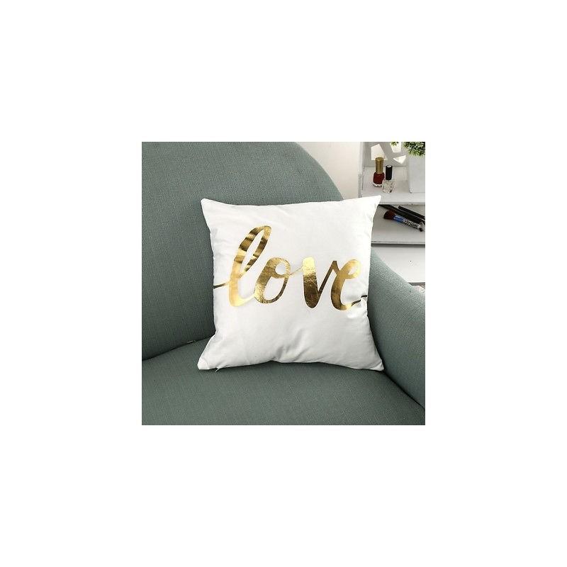 Luxurious Gold Shining Printed Cotton Throw Pillow Case For Elegant Home Decor