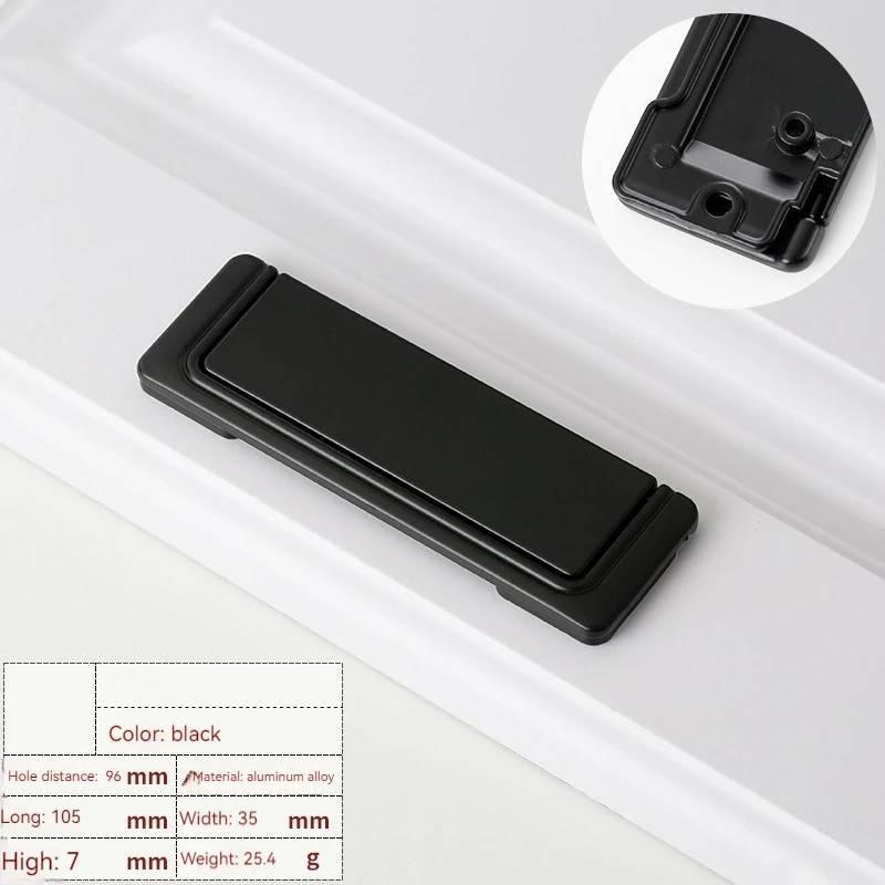 

Simple Flat Concealed Buckle Drawer Cabinet Handle Invisible Gusset Furniture Hardware Aluminum Alloy Cabinets Closets Handle чёрный