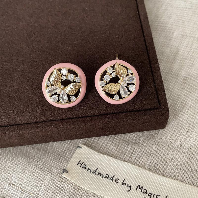 

Серьги-гвоздики в виде французских капель тюльпана и бабочки женские легкие роскошные ретро элегантные индивидуальные модные тенденции универсальные серьги