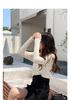 Solid Color V-Neck Long Sleeve Knit Sweater Top for Women, Spring 2025 Slim Fit