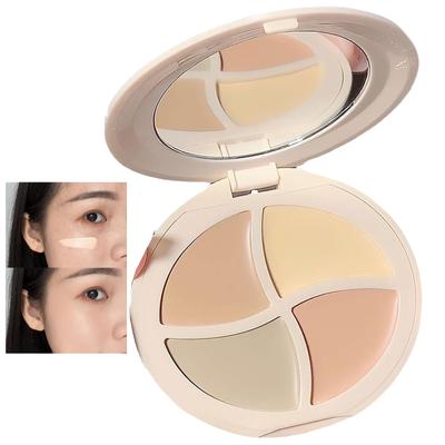 Gevlonecirly Concealer Palette Concealer 4 Color Palette Four In One Base Makeup Cream Type High Coverage Acne Scars Dark Circle Cover Freckles