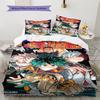 My Hero Academia Pattern Bedding Quilt Set Quilt Cover Pillowcase Home Decoration Gift (1 * Duvet Cover + 2 * Pillowcase, Without Core)