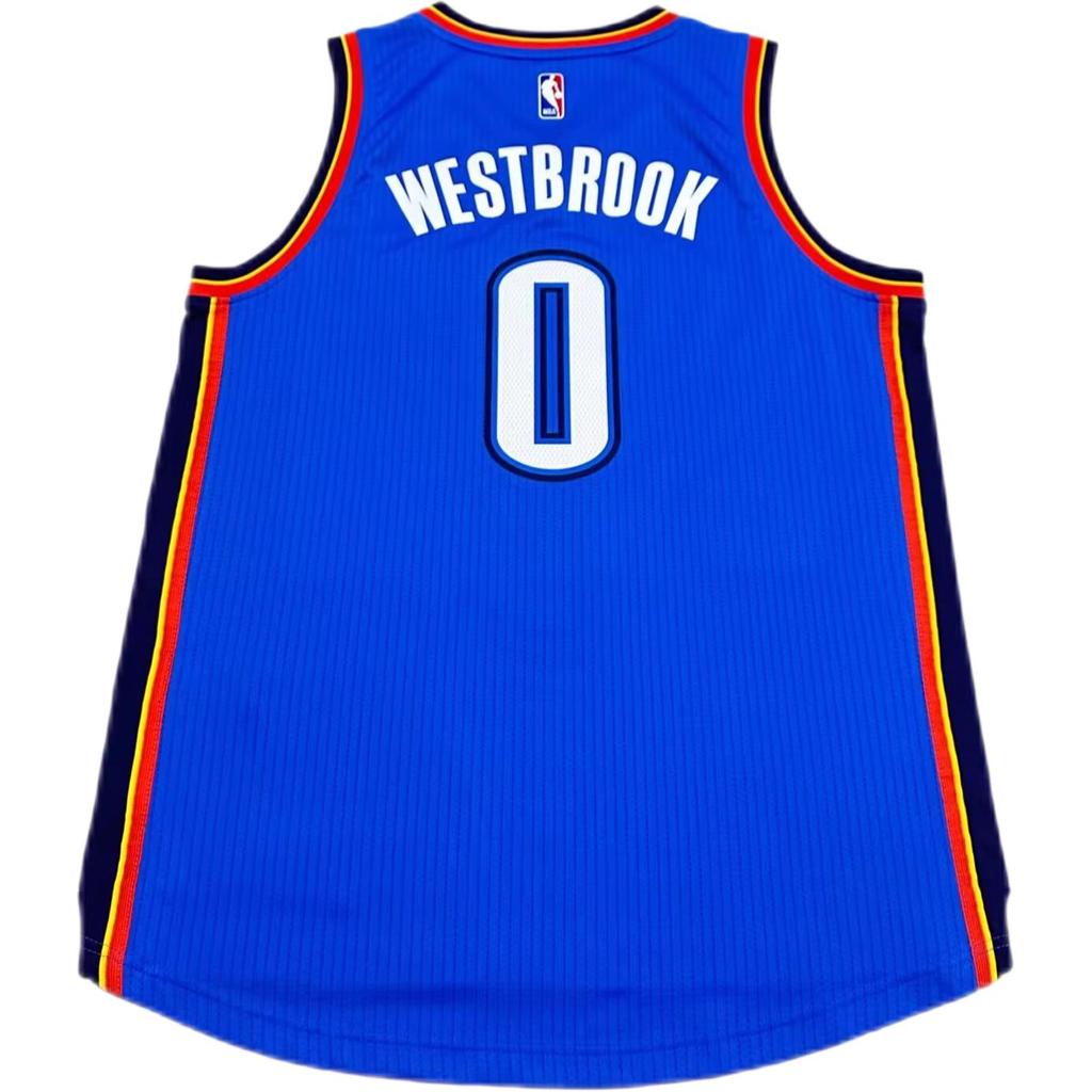 Adidas X NBA Collaboration Westbrook Oklahoma City Thunder Jersey Unisex Basketball Jersey Blue 7470A-3CB-K91071