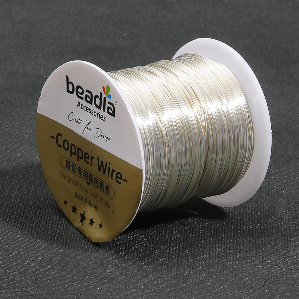 

Шнур из сплава, проволока для бисера, DIY ремесло, изготовление ювелирных изделий, шнур, аксессуары 0.6mm 90M серебряный