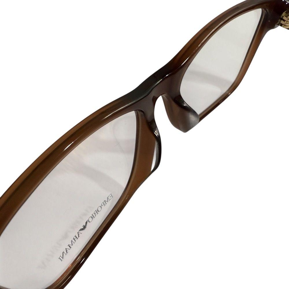 Used Good EMPORIO ARMANI Glasses EA3239F Brown Men's Old Clothes Used USED