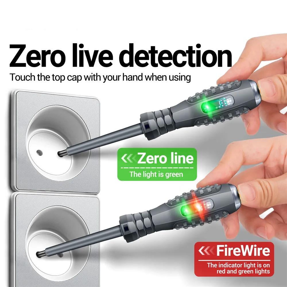 One Word/cross Screwdrivers Neon Bulb Indicator Meter Electric Pen Insulated Electrician Highlight Pocket Tester Pen Tools