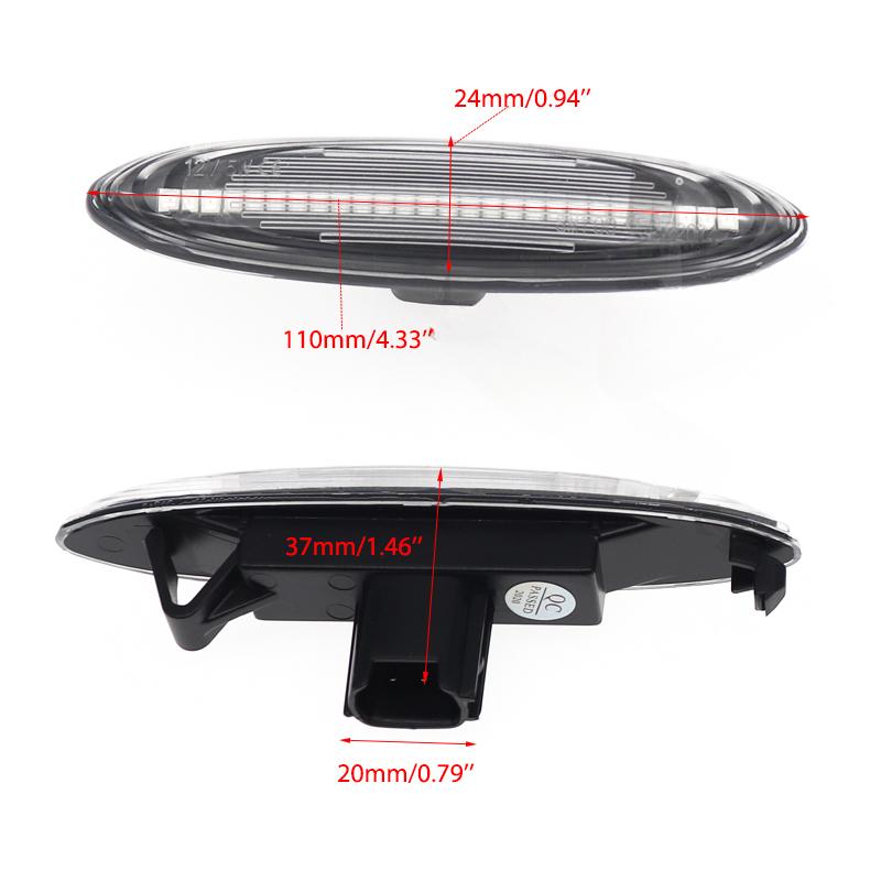 2x LED Seitenmarkierungsleuchte Lauflicht Blinkerlampe für Toyota Highlander Soarer Kluger Gsu 4 für Lexus Is250 Is350 Sc430