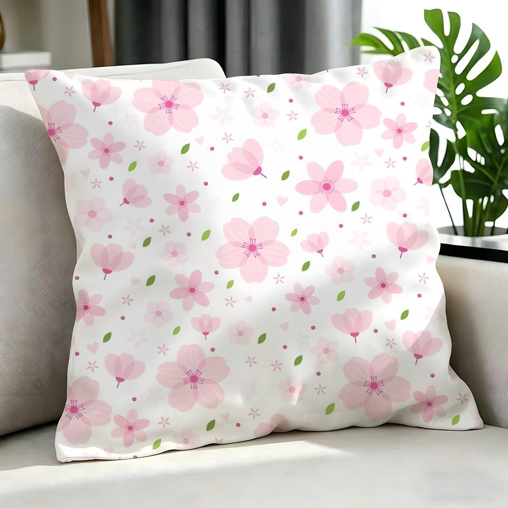 Art LLight pink gentle petalsed Cushion Cover Cushion Cover Set Pcs x x x Pillowcase Decorative Sofa Home Decor