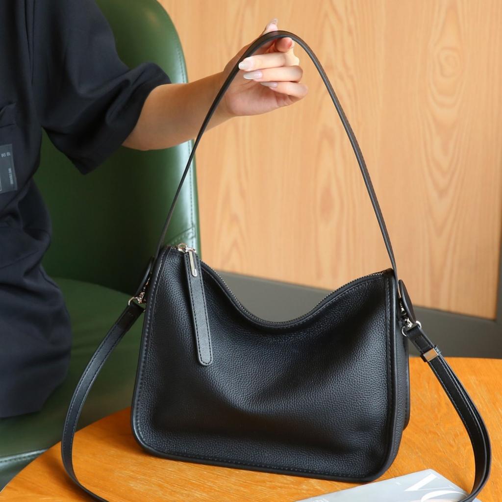 Top Layer Soft Cowhide Small Square Bag High End Single Shoulder Crossbody Bag New Large Capacity Genuine Leather Women's Bag