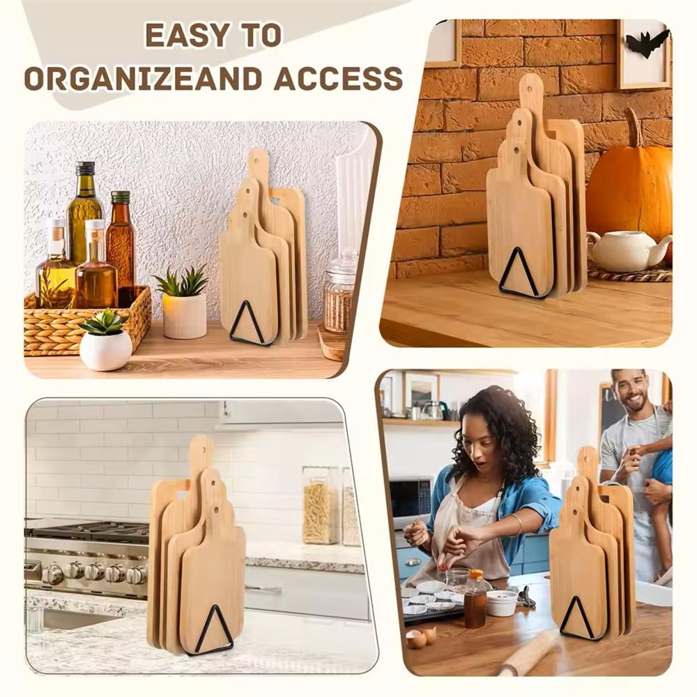 Metal Cutting Board Stand Versatile Rack For Cutting Boards Kitchen Storage Rack Space-Saving Kitchen Storage Organizer For Pot