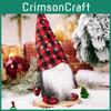 Enchanting Christmas Snowflake Gnome Doll Featuring Red And Black Checkered Hat For Seasonal Joy
