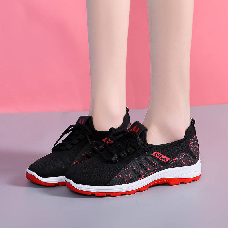 Fashion Hot Sale Women's Shoes Lightweight Women Vulcanized Shoes Lace Up Mesh Outdoor Running Training Shoes Durable Sneakers for Women