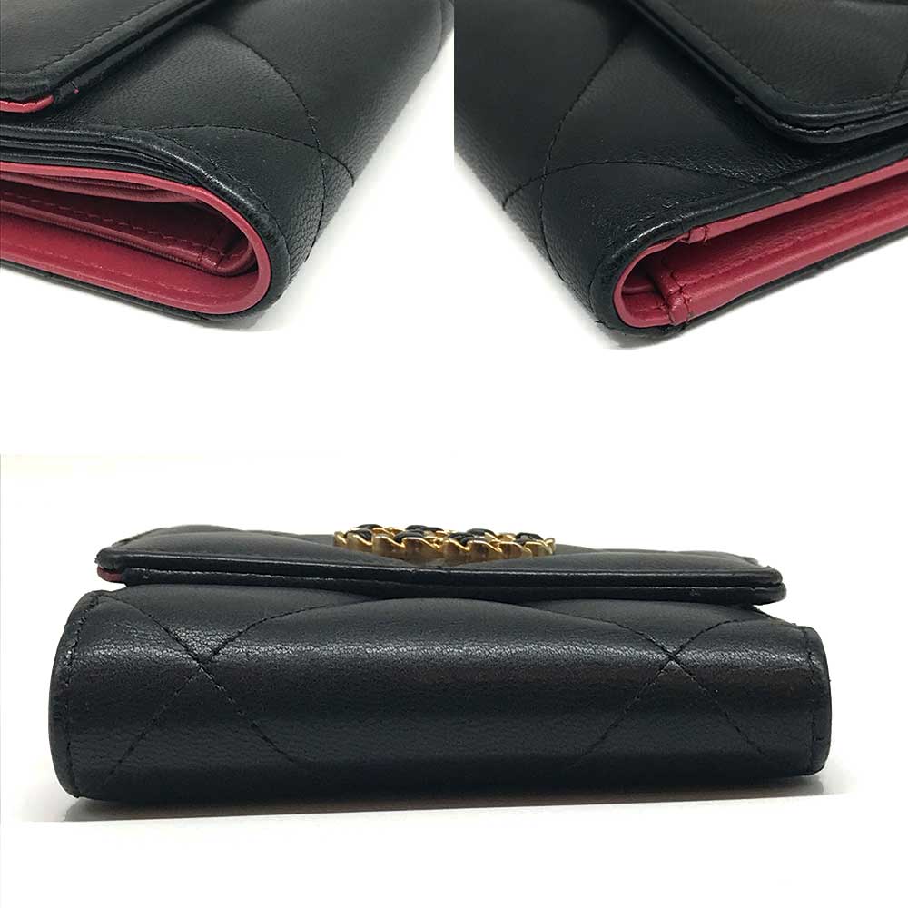 Used CHANELBifold Wallet lambskin unisex