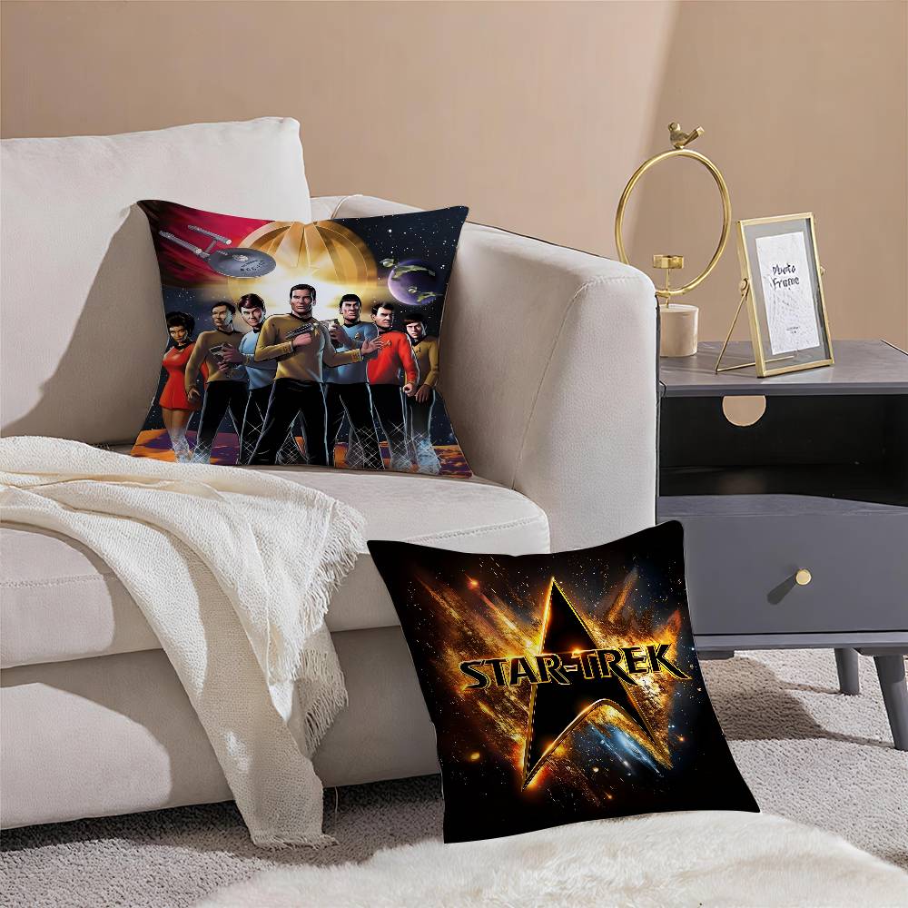 Fiction Entertainment Film S-Star Trek-MT Pillow Case Comfort Sofa Bed Silky Elegant Invisible Zipper Decorative Cushion Cover