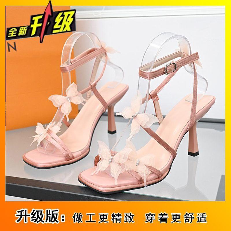Summer fashion sandals women's soft-soled high heels summer temperament sweet and spicy fairy style open-toed sandals