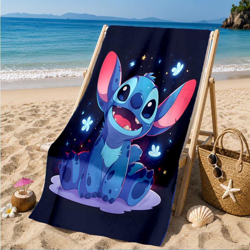 Cartoon Hawaii Artwork Printed Microfiber Beach Towel, Soft And Absorbent, Quick-Dry, Ideal for Summer Travel, Beach Essential, Swimming Pool