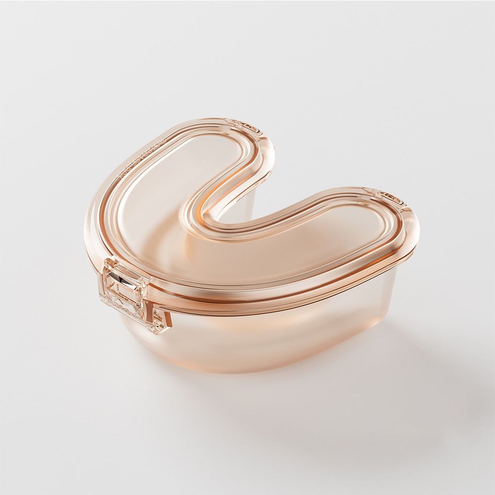 U Shape Transparent Denture Box Sealed Orthodontic Retainer Case Tooth Care Tool