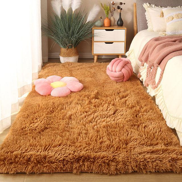 Carpet Fluffy Bedroom Carpet Teen Door Mat Nordic Style Soft Large Size Kid Floor Cushions Living Room Carpets Home Decoration