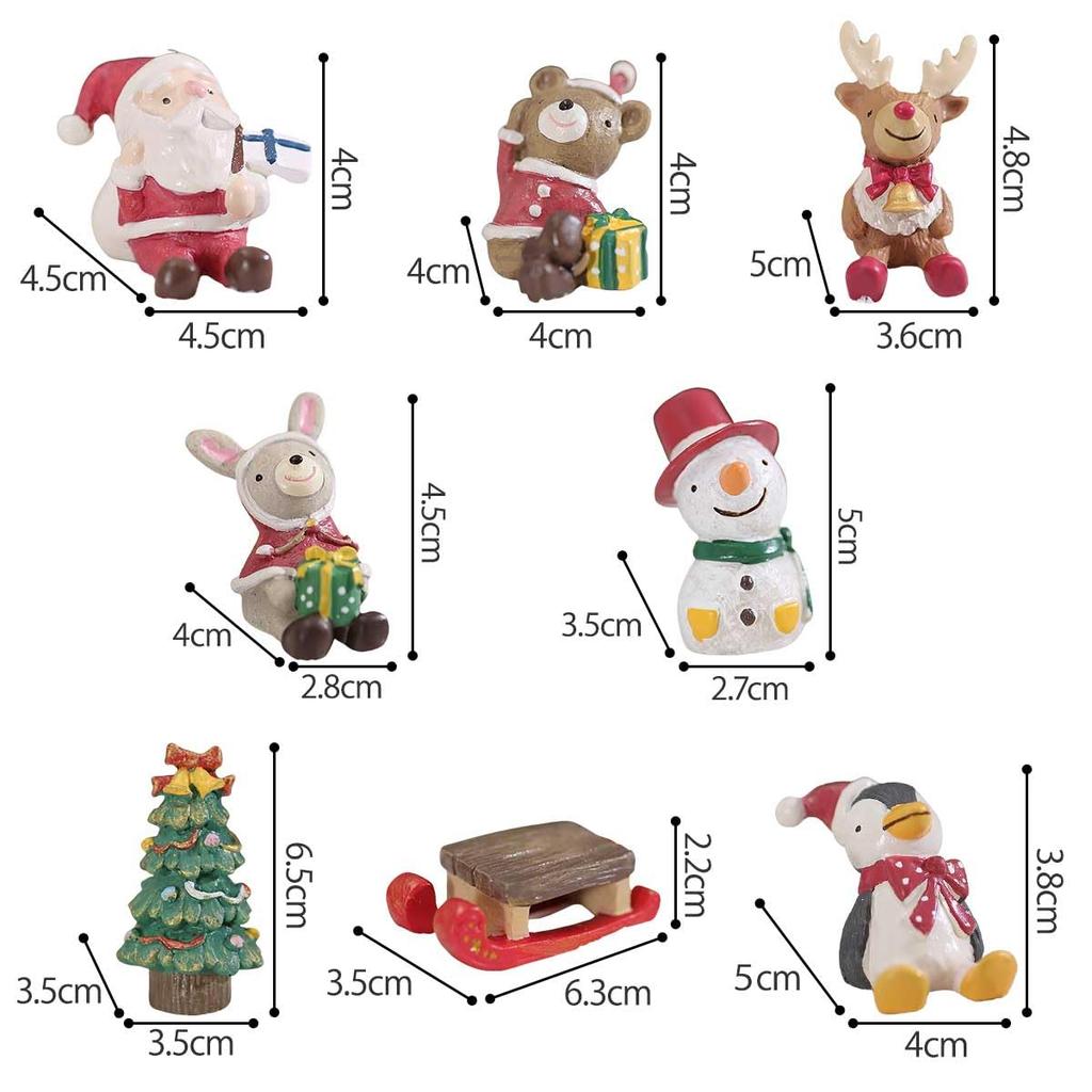 iikuru Christmas Decoration Mini Scandinavian YA281 8-Piece Set, Objects, Ornaments, Style, Accessories, Figurines,