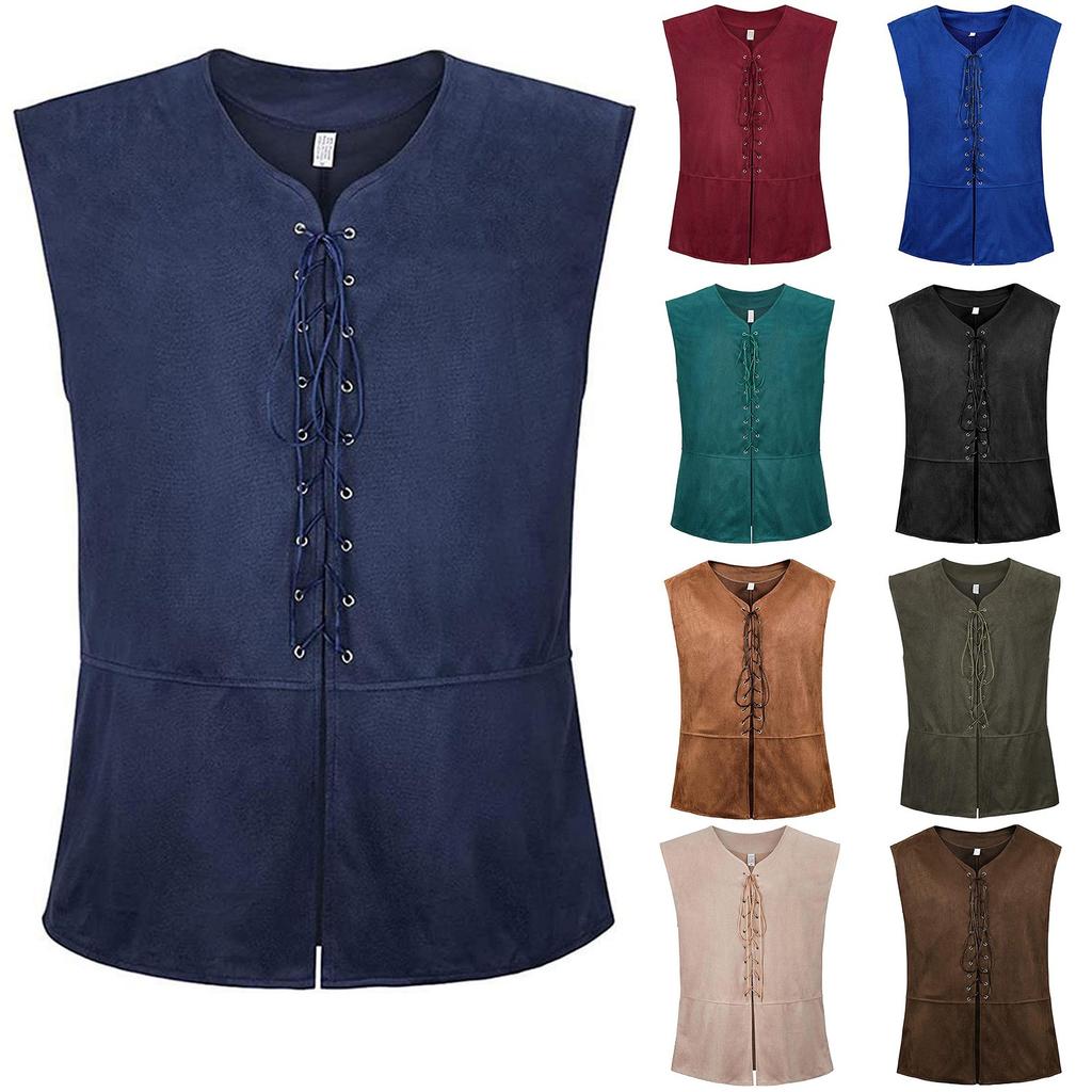 Herren Theaterkostüm Pirat Gothic Steampunk Weste Schnürweste