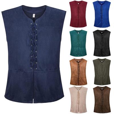 Men's Theatre Costume Pirate Gothic Steampunk Vest Lace-up Vest