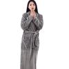 Unisex Mid-Length Thick Coral Fleece Robe for Couples, Home Wear Bathrobe & Pajamas.