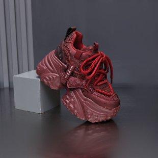 Scarpe con plateau da donna autunno nuovo strass moda rialzo interno scarpe da donna versatili scarpe sportive e per il tempo libero