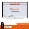 Punch-Free Wall-Mounted Outdoor Camping Projector Screen, High-Definition, 84-120 Inch