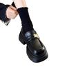 Retro black platform British style small leather shoes autumn new Mary Jane single shoes