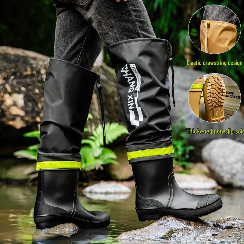 Xiao Mings Herren Überknie Wasserdichte High-Top Angel- und Wathose