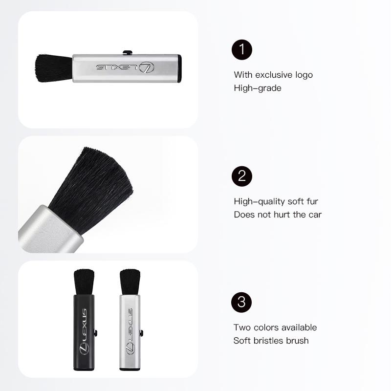 Retractable Car Cleaning Brush Center Console Clean Dust Tool Tire Valve Cap For Lexus ES LM GS IS NX RX LX RZ IS250 IS430 RX300