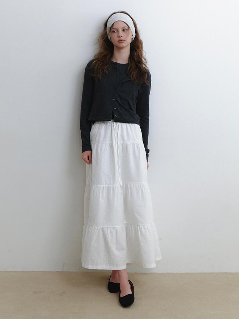 Kinder Baby Long Cancan Skirt - White