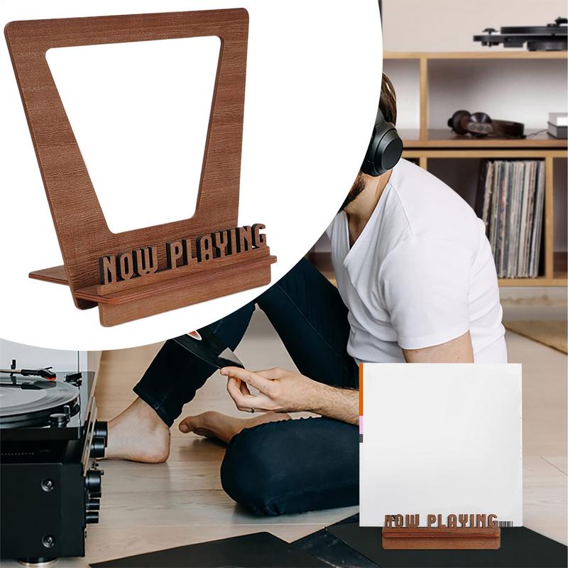 Supporto per Dischi in Legno per Dischi in Riproduzione Scaffali per Conservazione Album Contiene Fino a 5 LP per Decorazione Domestica