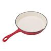 Emaillierte Gusseisenpfanne Einteiliger Langer Griff Rot 25cm Durchmesser Ergonomisches Design Küchenbratpfanne zum Kochen