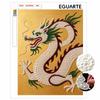 DIY Pearl Bead Art Canvas Dragon Pattern Frameless Creative Craft Painting Kit for Relaxing Home Wall Decoration