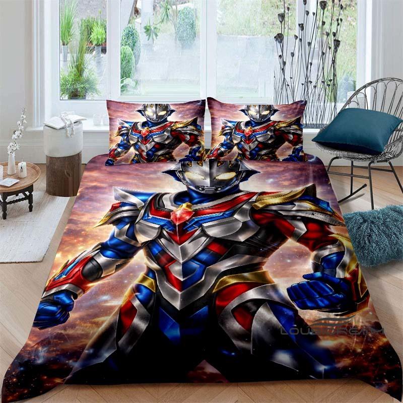 2026 New ModelUltraman Zero-Themed Bedding Set — Duvet Cover Set — Deluxe Gift for Kids (Double/Single Bed Sizes)