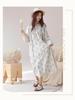 MilaCorinna Pajama Ribbon Round Raglan Long Loose Plus Sizes Simple Gift for Women's Pull-On Dress, Tie, Neck, Sleeves, Sleeves, Soft, Lightweight,