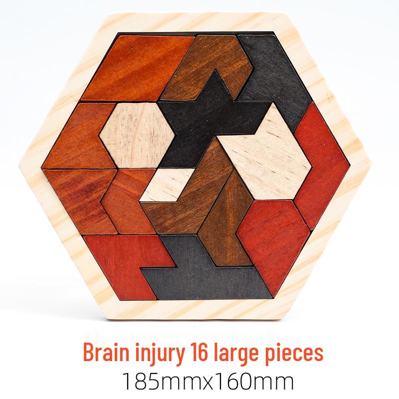 Colorful Wooden Honeycomb Jigsaw Puzzle for Early Childhood Education