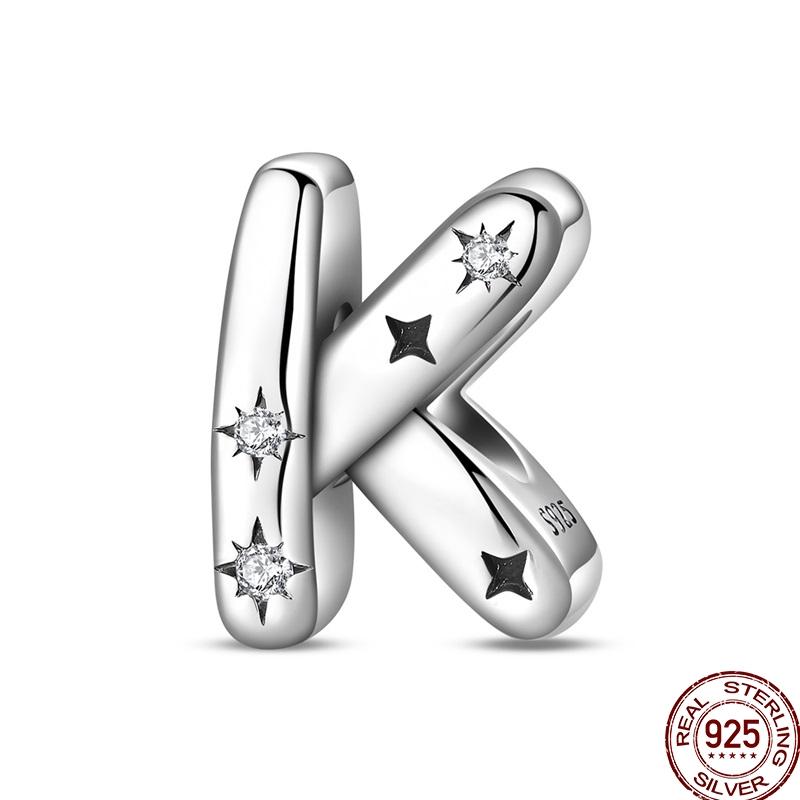 Copper 26 Letter A-Z Alphabet Charm Beads Fit Original Bangle Bracelet Necklace Pendant Jewelry Accessories Making